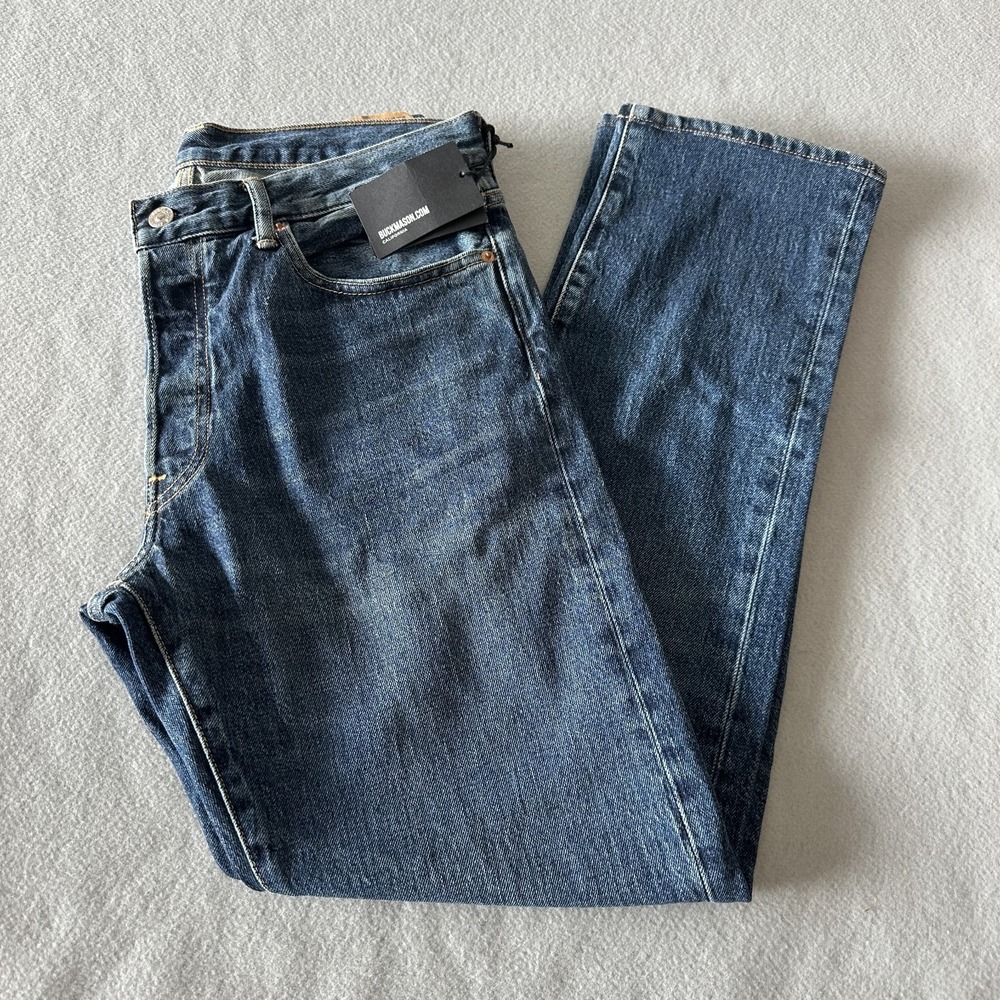 Buck Mason M036 Maverick Slim Jean Mens 32 Japanese Indigo Denim BM12130.1010